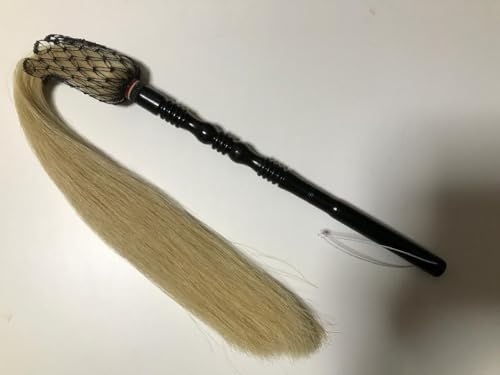 払子 拂子 馬毛 麈尾 高級品　寺院 仏具 仏教 黒色 Amazon.co.jp: 払子 拂子 馬毛 麈尾 高級品 寺院 仏具 仏教 黒色